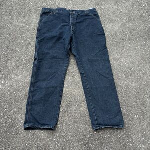 Wrangler Denim Carpenter Jeans Mens 42x32 Workwear Cargo Utility Blue Vintage